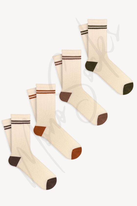 Mono Socks - 4-Piece Tennis Pinstripe Socks