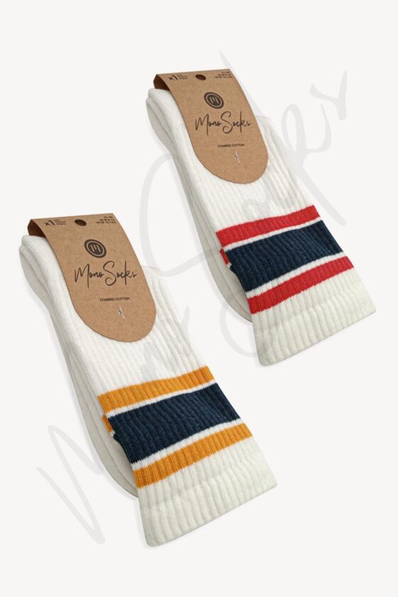 Mono Socks - 2'li Çemberli Taban Altı Havlu Spor Çorap - Görsel 3