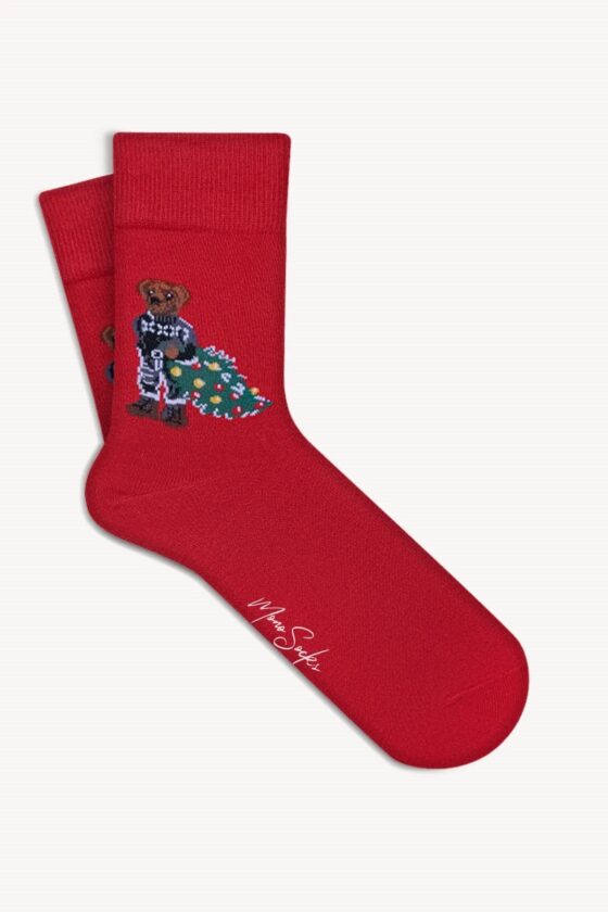 Mono Socks - 3'lü Teddy Bear Yılbaşı Christmas Çorabı - Görsel 3