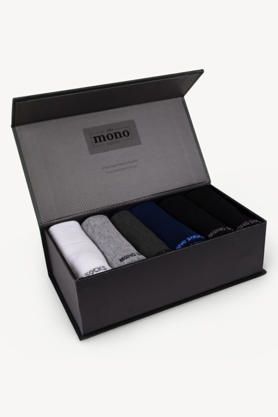 Mono Socks - 6-Piece Premium Boxed Seamless Flat Bamboo Booties Socks - Image 3