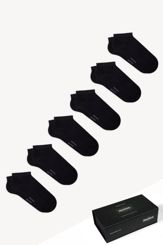 Mono Socks - 6-Piece Premium Boxed Seamless Flat Bamboo Booties Socks - Image 12