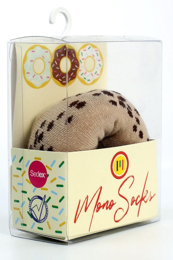 Mono Socks - Tekli Brown Exposed Sugar Pamuklu Donut Çorap