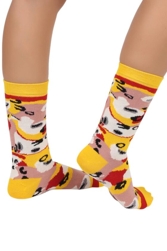 Mono Socks - Tekli Capricciosa Pizza Pamuklu Çorap - Görsel 4