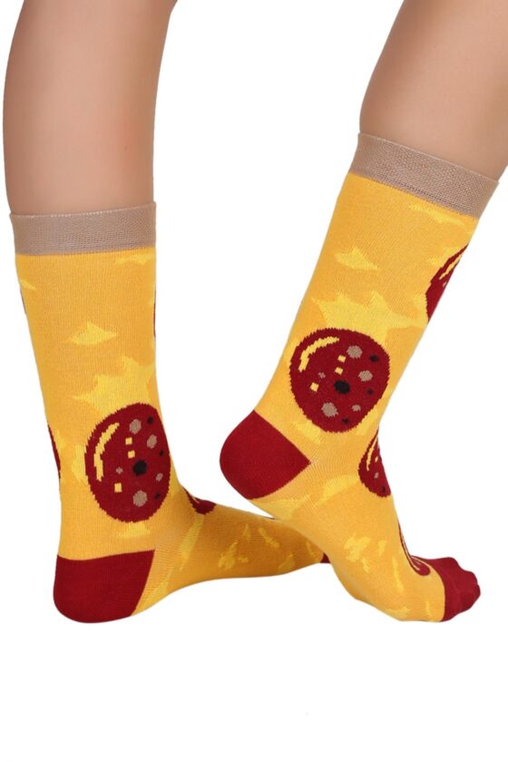 Mono Socks - 4'lü Chicago Pizza Pamuklu Çorap - Görsel 3