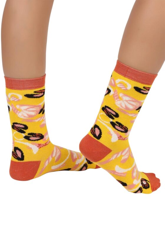 Mono Socks - Tekli Frutti Di Mare Pizza Pamuklu Çorap - Görsel 4