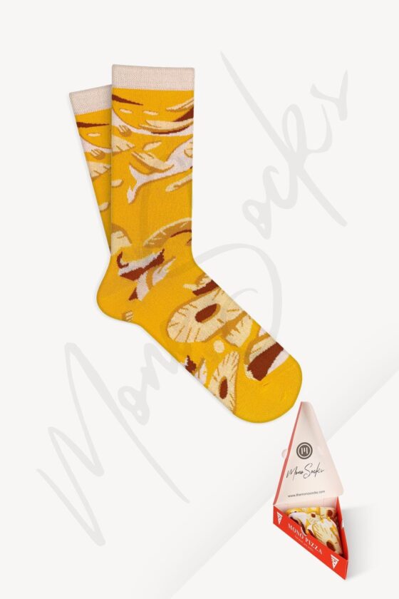 Mono Socks - Single Hawaiian Pizza Cotton Socks