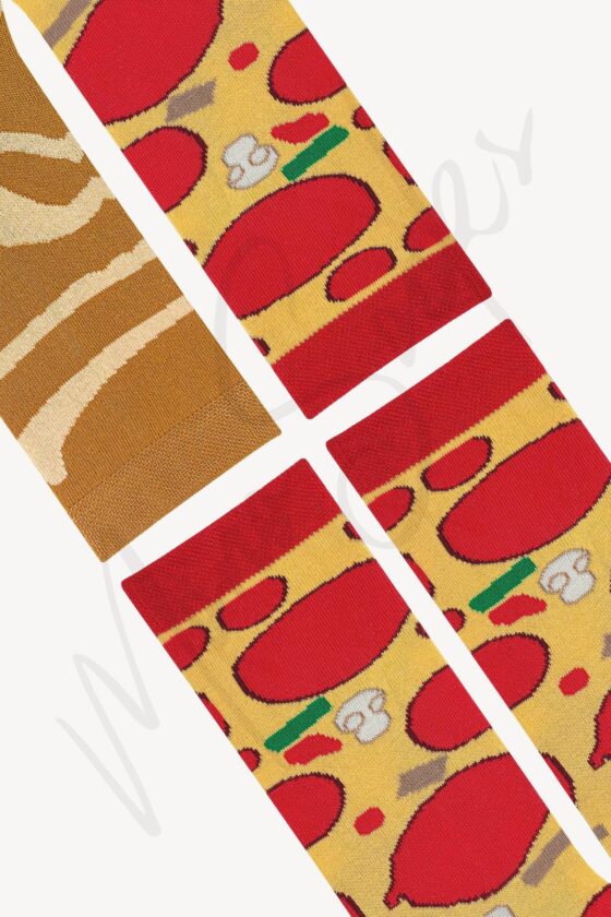 Mono Socks - 4'lü New York Pizza Pamuklu Çorap - Görsel 3