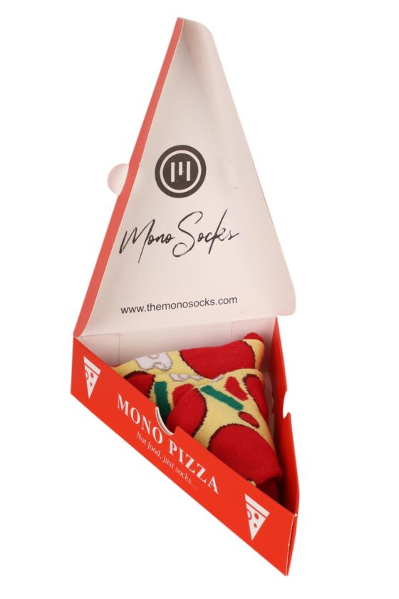 Mono Socks - Tekli New York Pizza Pamuklu Çorap - Görsel 2