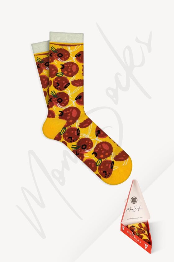 Mono Socks - Single Pepperoni Pizza Cotton Socks