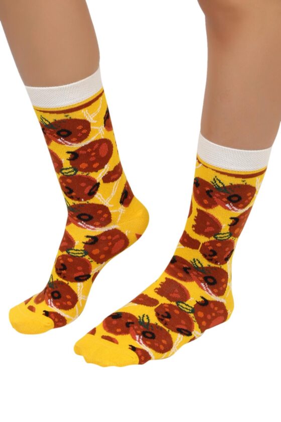 Mono Socks - Single Pepperoni Pizza Cotton Socks - Image 3