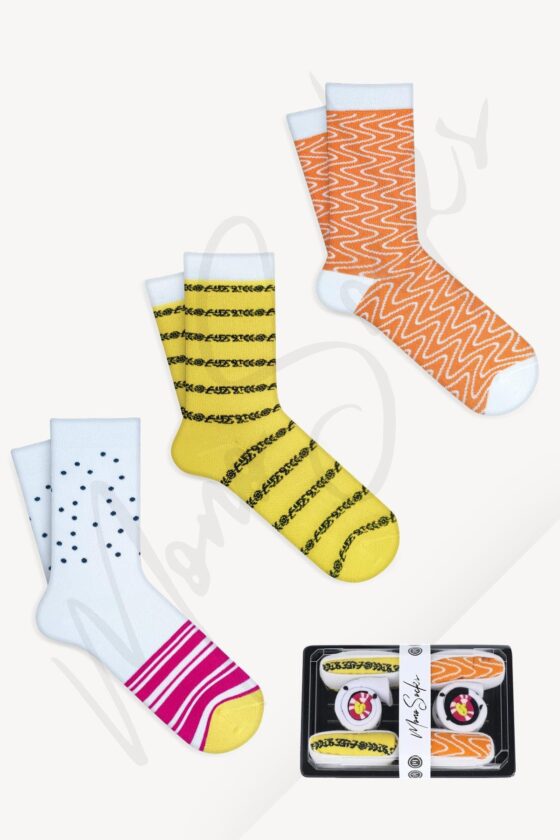 Mono Socks - 3'lü Lachs Maki Set A Sushi Çorap - Görsel 4