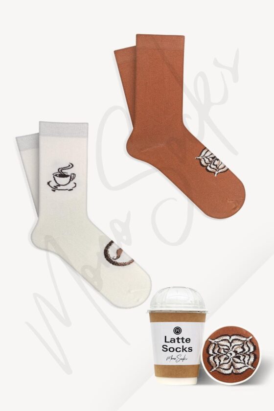 Mono Socks - 2'li Rose White Latte Pamuklu Çorap