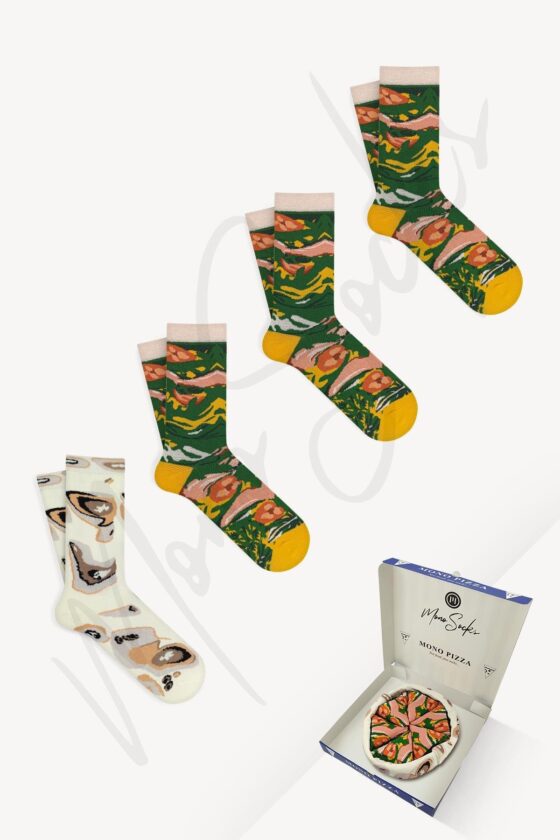 Mono Socks - 4-pack Salad Pizza Cotton Socks