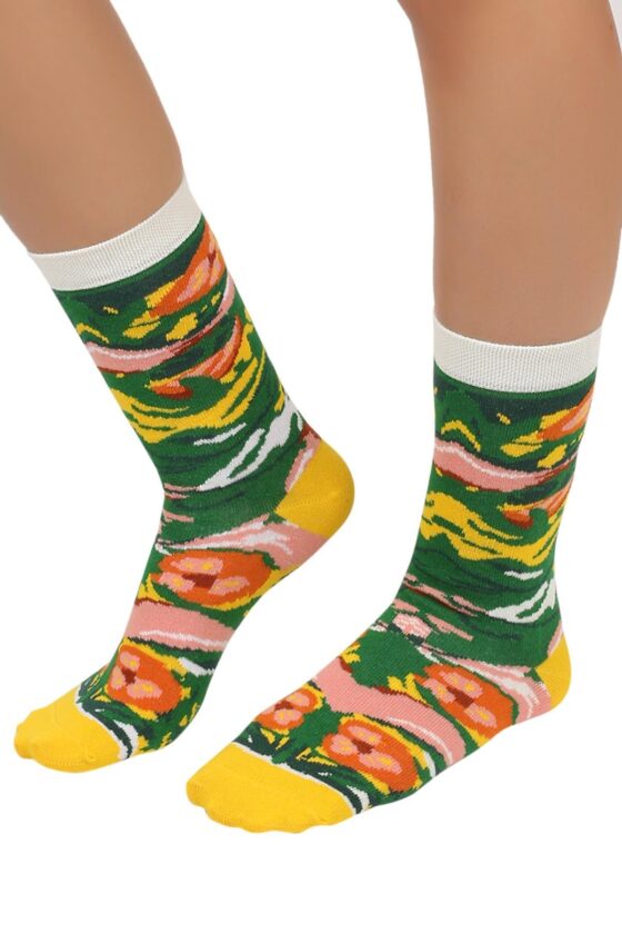 Mono Socks - Tekli Salad Pizza Pamuklu Çorap - Görsel 3